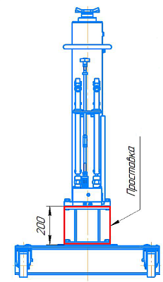 Проставка 200мм. Опция для серии напольных подъемников П114Е